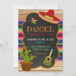 INVITACION PARA FIESTA MEXICANA INVITATION
