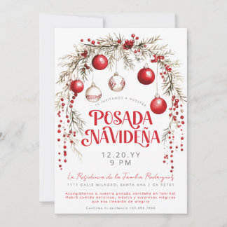 Invitacion Posada Navideña Espanol Spanish Invitation