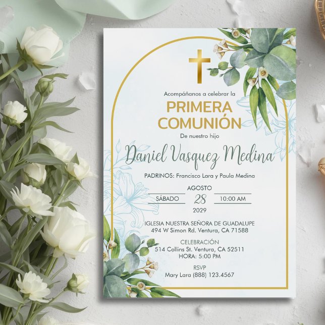 Invitacion Primera Comunion First Holy Communion Invitation (Creator Uploaded)