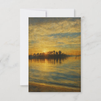Invitación Sunset over a Mediterranean Harbour Invitation