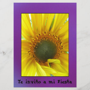 Invitación - Te invito a mi Fiesta - Girasol Invitation