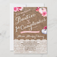 Invitaciónes con calabazas, Bautizo y 1er cumple