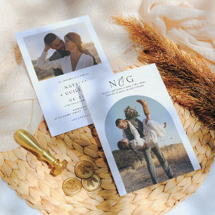 Invitaciones de Boda Elegantes Foto en Arco Invitation