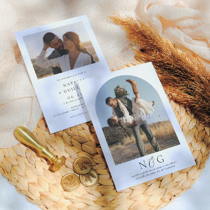 Invitaciones de Boda Elegantes y Modernas 2 Fotos Invitation