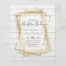 Invitaciones de Boda, Spanish Wedding GOLD Budget