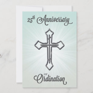 Invitation 25th Anniversary of Ordination, Silver
