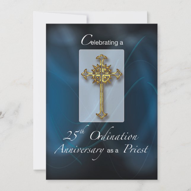 Invitation 25th Ordination Anniversary of Priest (Front)