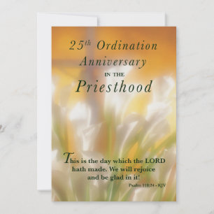 Invitation 25th Ordination Anniversary Priesthood