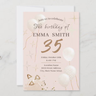 Invitation 35 year birthday