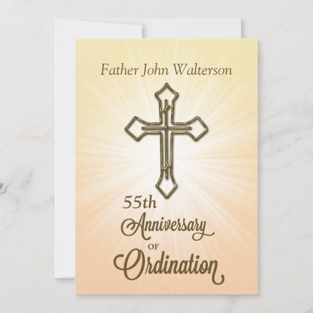 Invitation, 55th Anniversary of Ordination Invitation (Front)