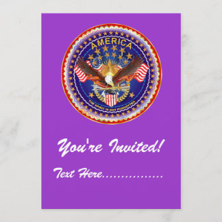 Invitation 5" x 7" America not forgotten....