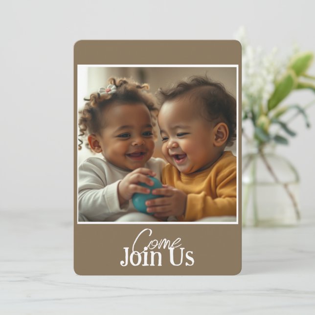 Invitation Add Photo and Text (Standing Front)