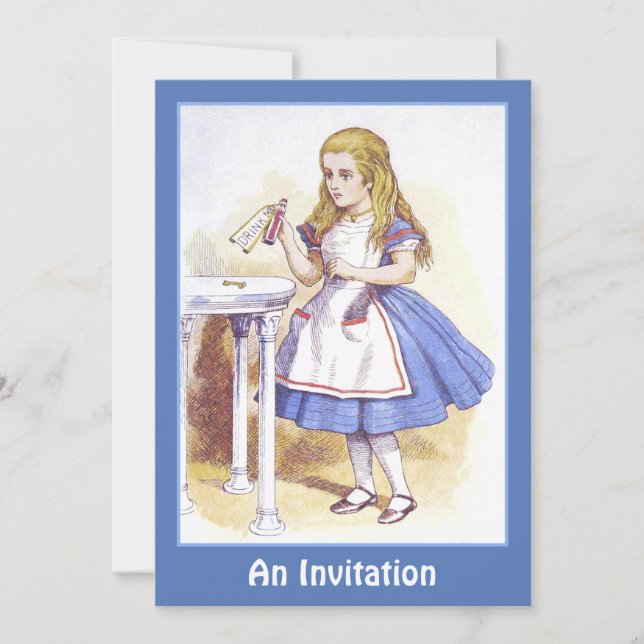 Invitation: Alice in Wonderland - Caterpillar Invitation (Front)