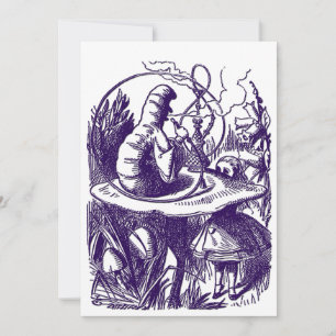 Invitation: Alice in Wonderland - Caterpillar Invitation