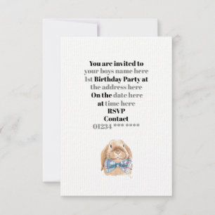 Invitation - Baby Boys 1st Birthday Party