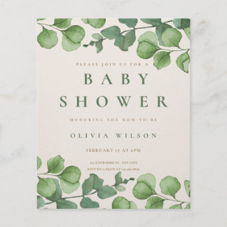 invitation baby shower, flowers