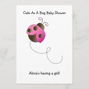 Invitation Baby Shower Lady Bug Girl