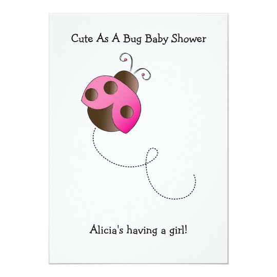 Invitation Baby Shower Lady Bug Girl