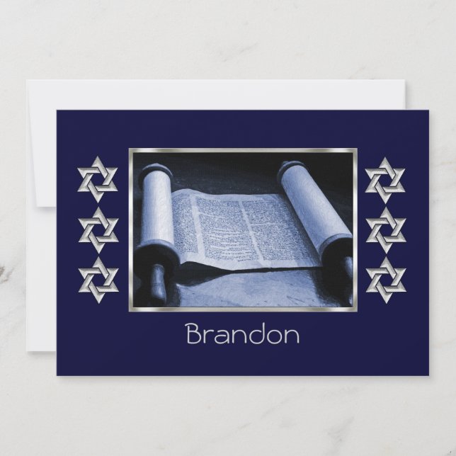 Invitation Bar Mitzvah Torah (Front)