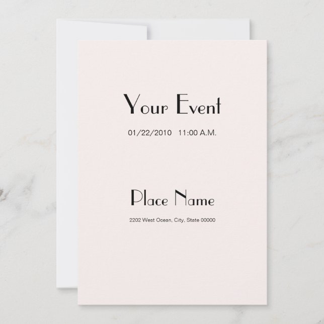 Invitation Basic Paper/ Pearl Colour 5x7 (Front)