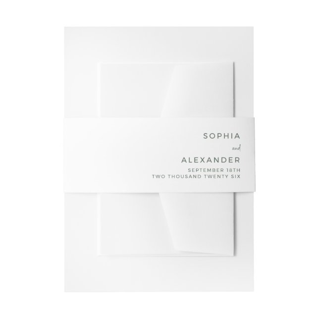 Invitation Belly Band (Front Example)