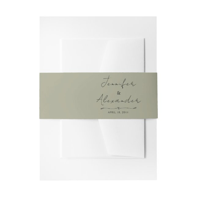 Invitation Belly Band (Front Example)