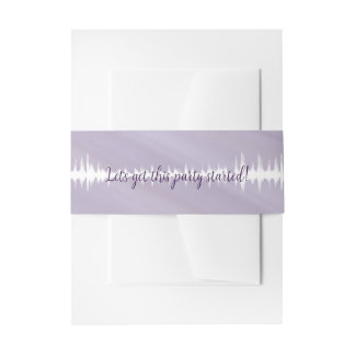 Invitation Belly Band Purple Sound Waves