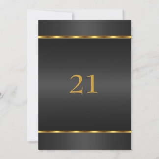 Invitation Birthday Glamour Black and Gold