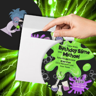 Invitation Birthday Slime Making Party