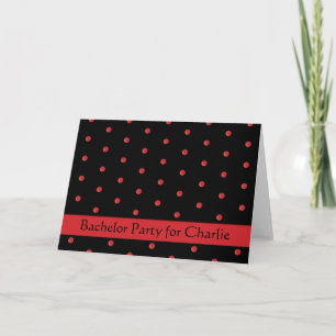 Invitation: Black and Red Dots Invitation