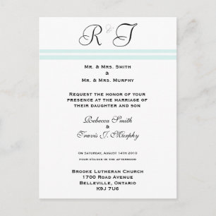 Invitation - Blue Line Postcard