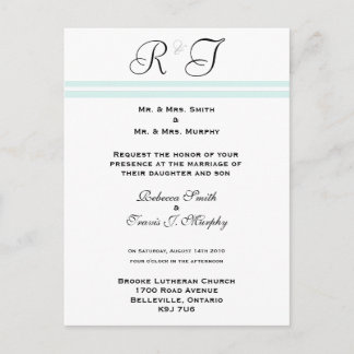Invitation - Blue Line Postcard