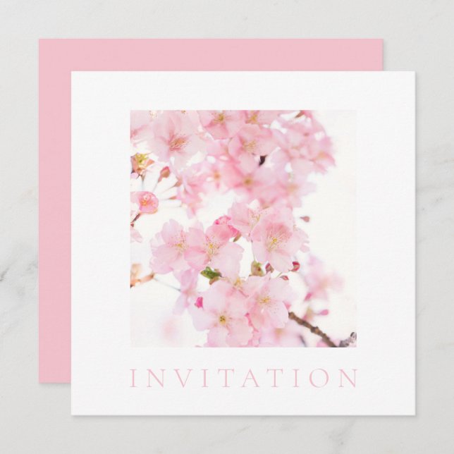 INVITATION : BRIDAL SHOWER : CHERRY BLOSSOM BRANCH (Front/Back)