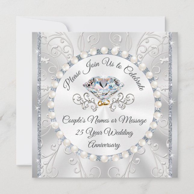Invitation Card for 25th Marriage Anniversary (Front)