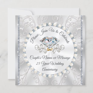 Invitation Card for 25th Marriage Anniversary
