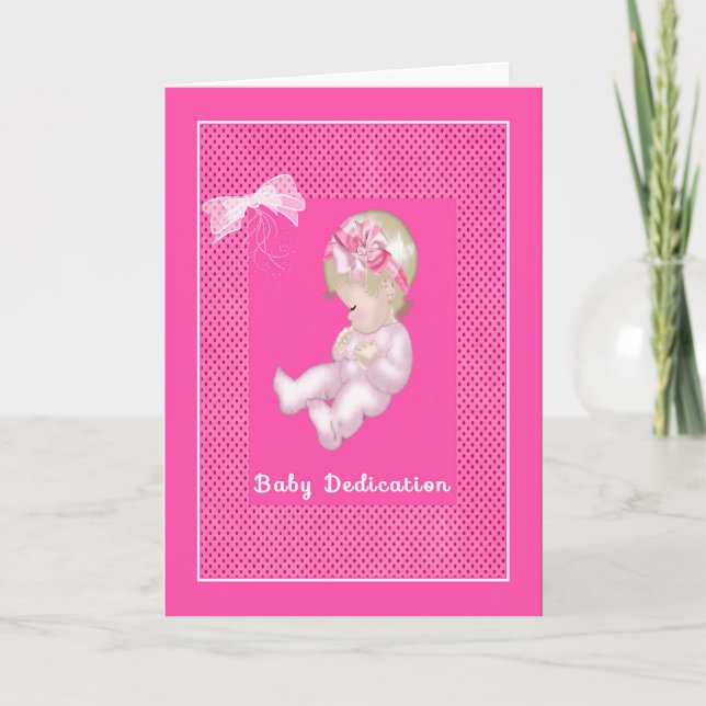 Invitation Card for Baby Girl Dedication Ceremony (Front)