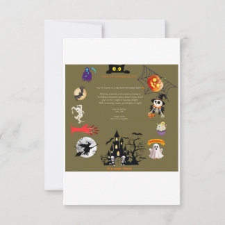 invitation card for halloueen party