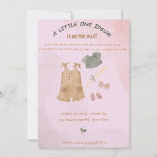 Invitation card for welcoming a newborn