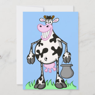 invitation card "funny cow"