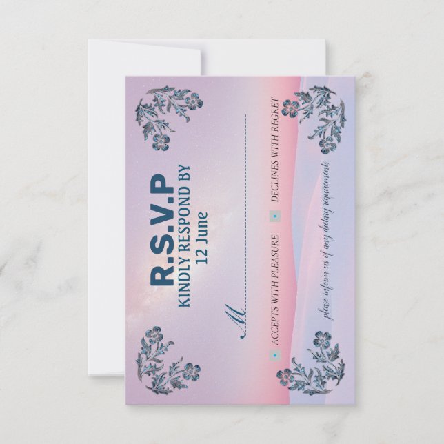 invitation card RSVP  in the most beautiful colour (Front)