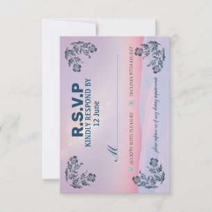 invitation card RSVP in the most beautiful colour