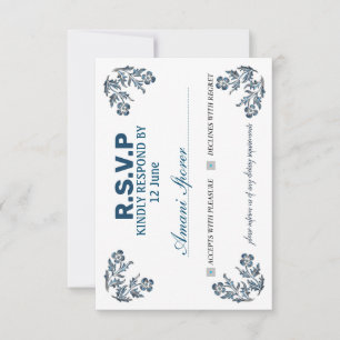 invitation card RSVP in the most beautiful colour