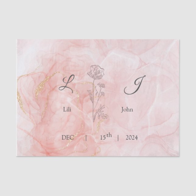  invitation card tissue paper (Front)