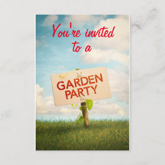 Invitation card to a Garden Party
