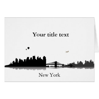 Invitation card with New York skyline.