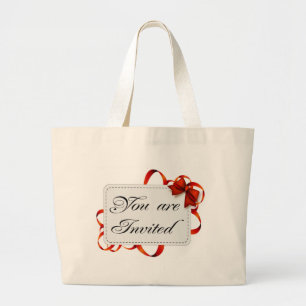 Invitation card >> You Are Invited Large Tote Bag