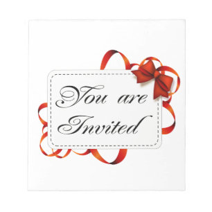 Invitation card >> You Are Invited Notepad