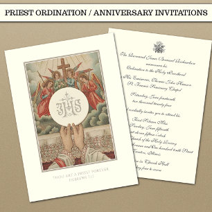 Invitation Catholic Priest Ordination Anniversary