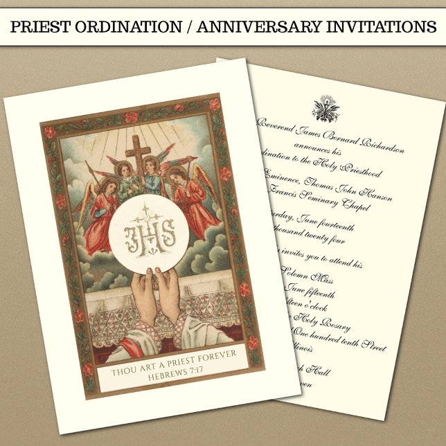 Invitation Catholic Priest Ordination Anniversary (Creator Uploaded)