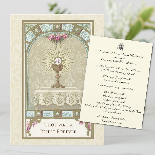 Invitation Catholic Priest Ordination Anniversary (Creator Uploaded)